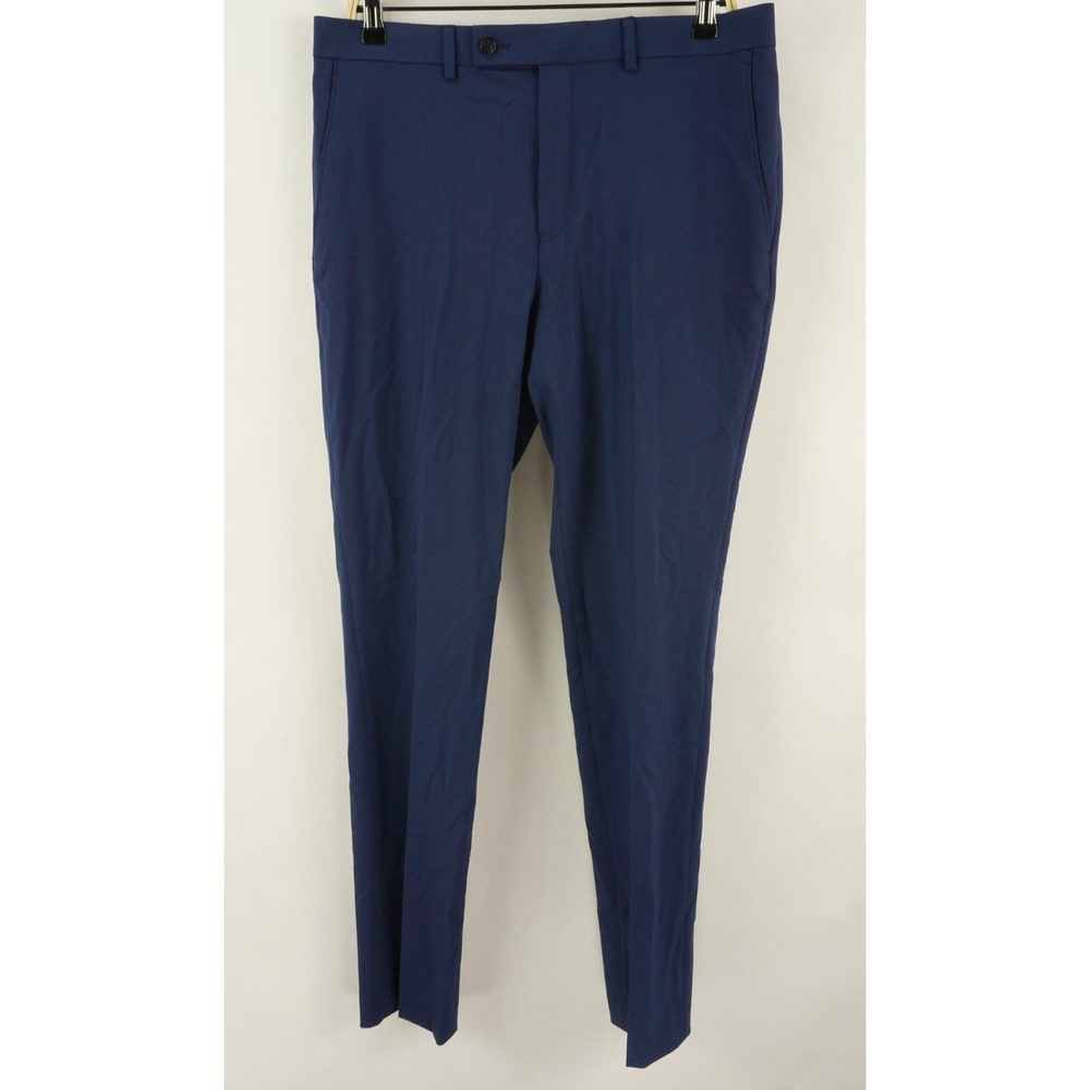 New $135 DKNY Dario Performance Trouser Men's 33 x 32 Blue Stretch Lightweight